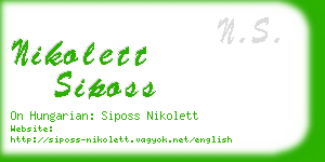 nikolett siposs business card